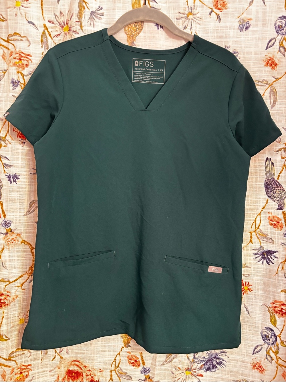 Figs Hunter Green Casma size XS Women’s Top